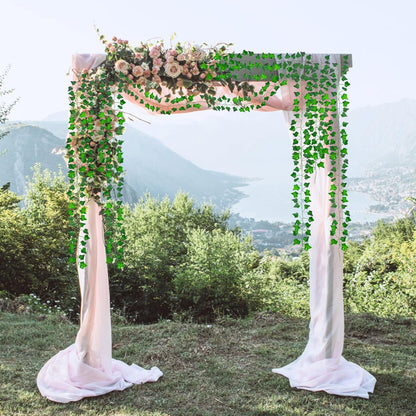 27 Pack 195Ft Artificial Ivy, Garland Fake Vines Leaves Hanging Vine Plants Green Leaves for Bedroom Home Garden Trellis Fence Balcony Wedding Event Decor