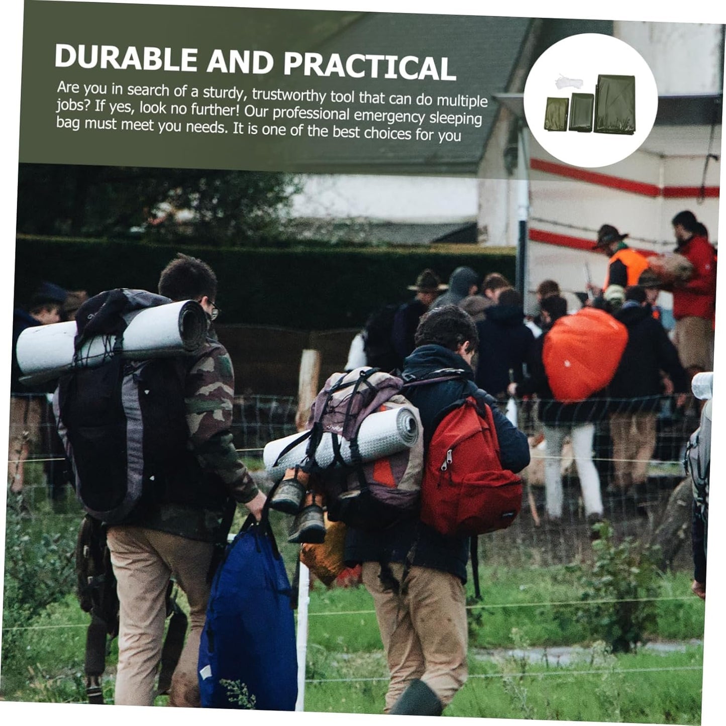 SUPVOX Emergency Tent Cooling Tarp Sack Heated Blanket Bags Emergency Equipment Thermal Liner Camping Bum Tents Pe Tear-Resistant Material Orange