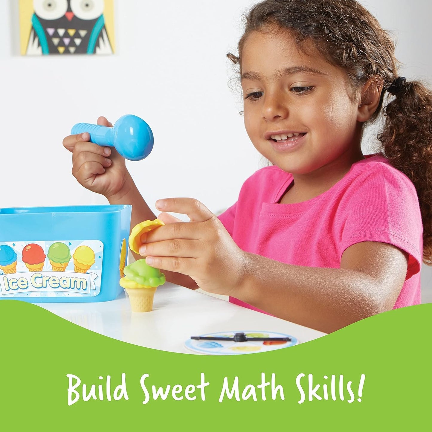 Learning Resources Smart Scoops Math Activity Set, Stacking, Sorting, Early Math Skills, 55 Pieces, Ages 3+