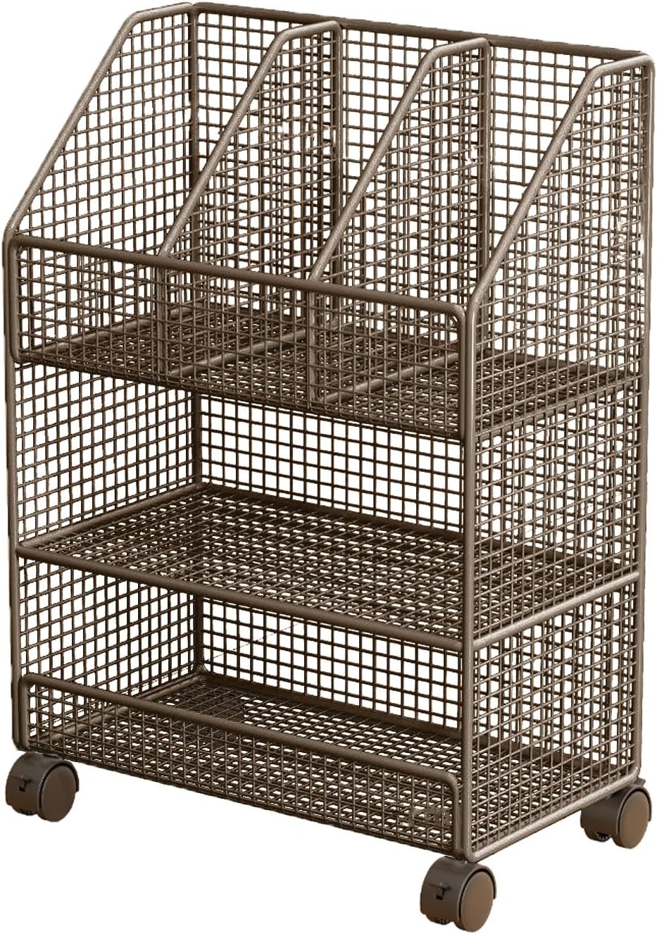 Uqezagpa Scatola portaoggetti mobile con ruote per un facile movimento e design multistrato per massimizzare lo spazio in camera da letto o soggiorno