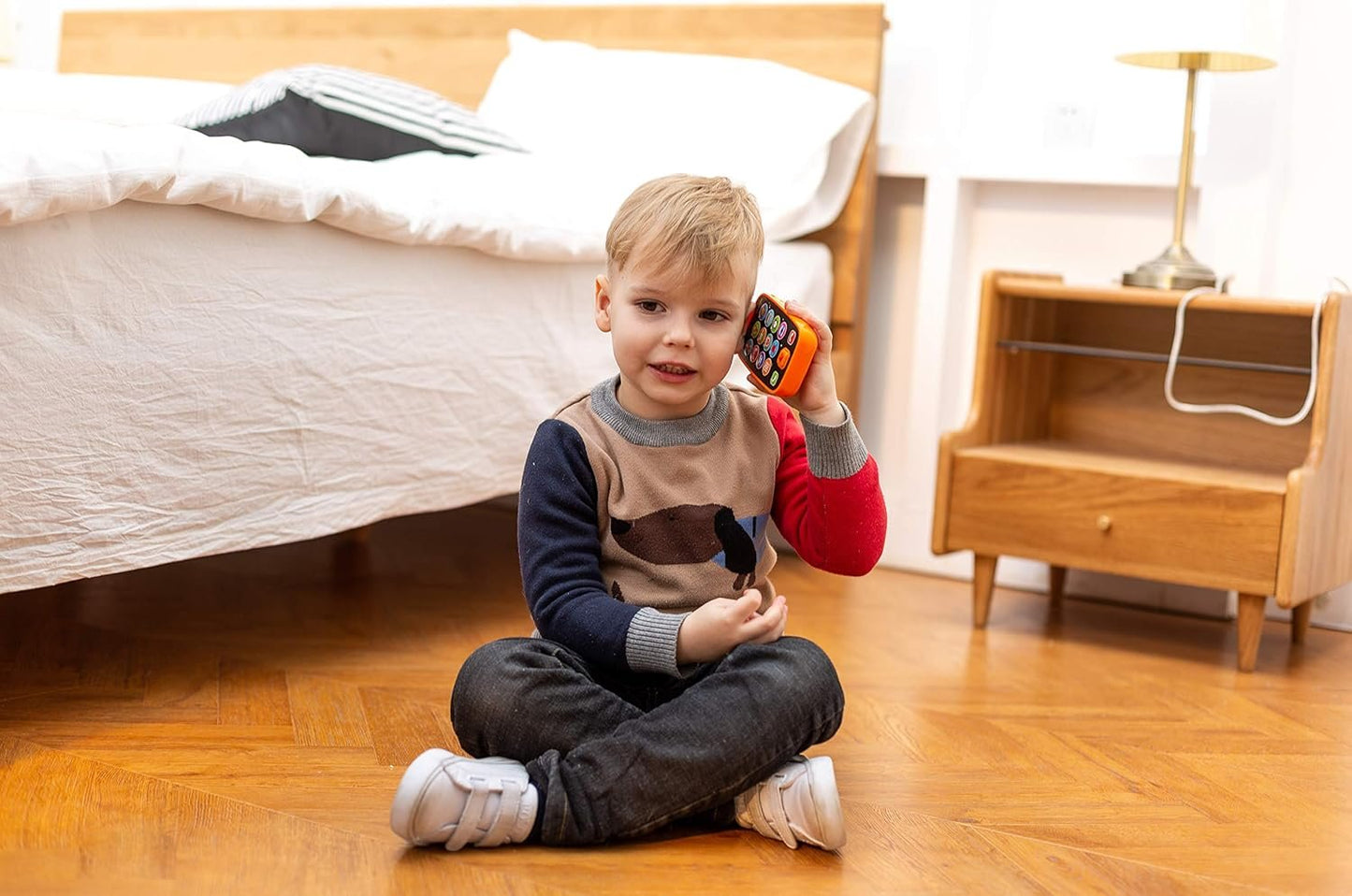 JOYIN My Learning Remote and Phone Bundle with Music Fun Smartphone Toys for Baby Infants Kids Boys or Girls Birthday Gifts Holiday Stocking Stuffers Present