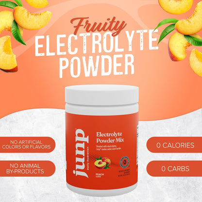 JUNP Hydration Electrolyte Powder, Electrolytes Drink Mix, Hydration Mix, Sugar Free, Gluten Free, 0 Calories, 0 Carbs, Keto Friendly, NON - GMO Kosher, 90 Servings. (Peach)