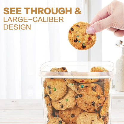 32 PCS Airtight Food Storage Containers with Lids, Skroam Kitchen and Pantry Organizers and Storage, BPA Free, Plastic Food Storage Canisters for Flour, Sugar, and Cereal, Labels & Marker