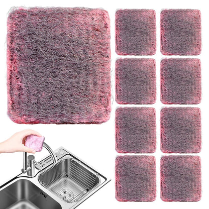 Steel Wire Soap Pad, 10 Pieces Metal Soap Pads, Household Sponges, 2.36 inches Kitchen Dishwashing Supplies, for Washing Pans, Ovens, and Everyday Cleaning Accessories