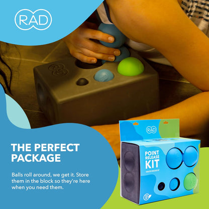 RAD Point Release Kit I Myofascial Release Tool Kit with Block, Massage Balls and Peanut Roller for Self Massage, Mobility and Recovery
