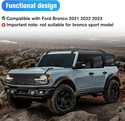 LitMiRaCle Trunk Storage Tray Organizers Rear Cargo Side Box is Applicable to Ford Bronco 2021 2022 2023 4 Door, Trunk Storage Box, Internal Accessories, Black Matte Finish