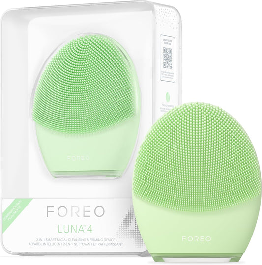 FOREO LUNA 4 Face Cleansing Brush - Massager - Anti Aging - Enhances Absorption of Facial Skin Care Products - Simple Skin Care Tools - Combination Skin
