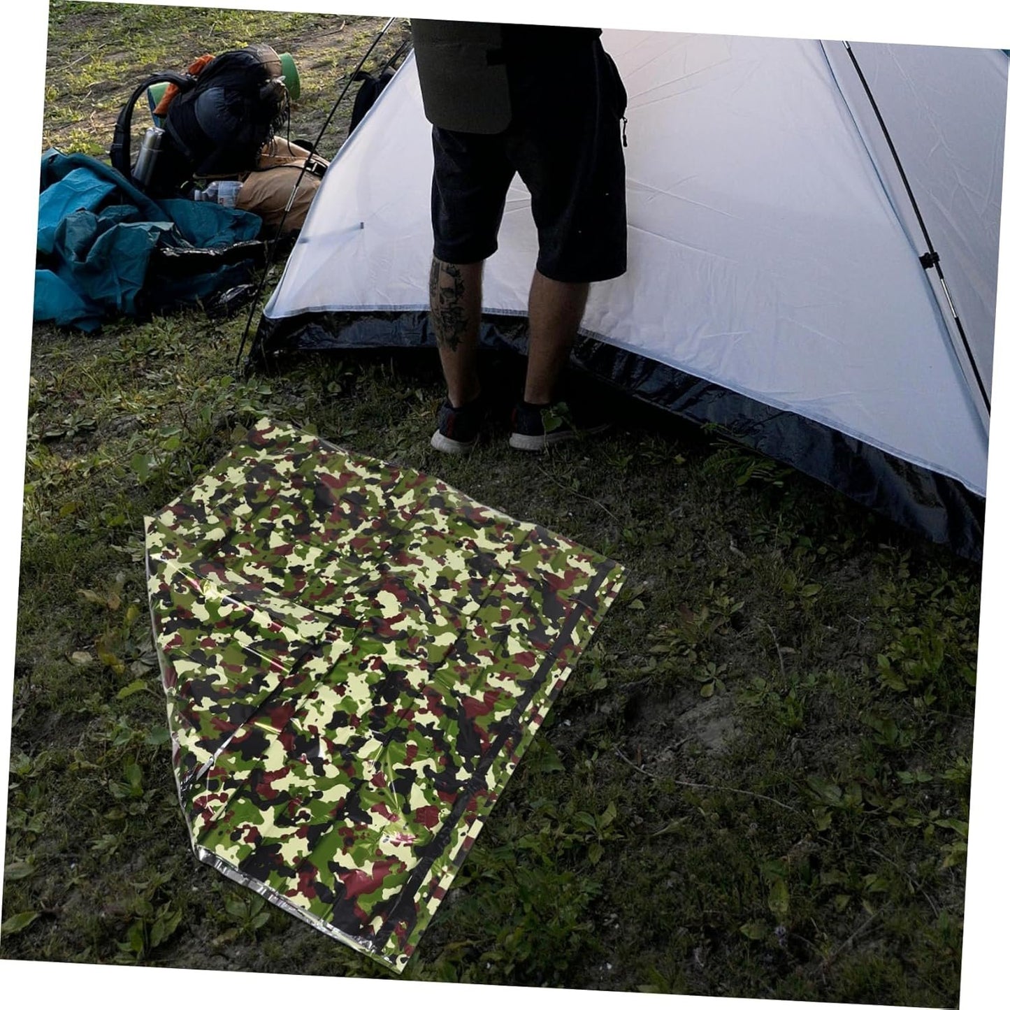 BESPORTBLE Emergency Tent Camping Sleeping Bags SUV Awning Disaster Prevention and Shelter Age Earthquake Emergency Kit Fire Suppression Blanket Thermal Blankets Survival Pe Silver