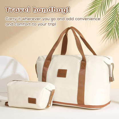 imiomo Carry On Luggage Set 20 Inch, Expandable Carry On Suitcase with Spinner Wheels,Hard Shell Lightweight Rolling Travel Luggage with TSA Lock,Beige Brown