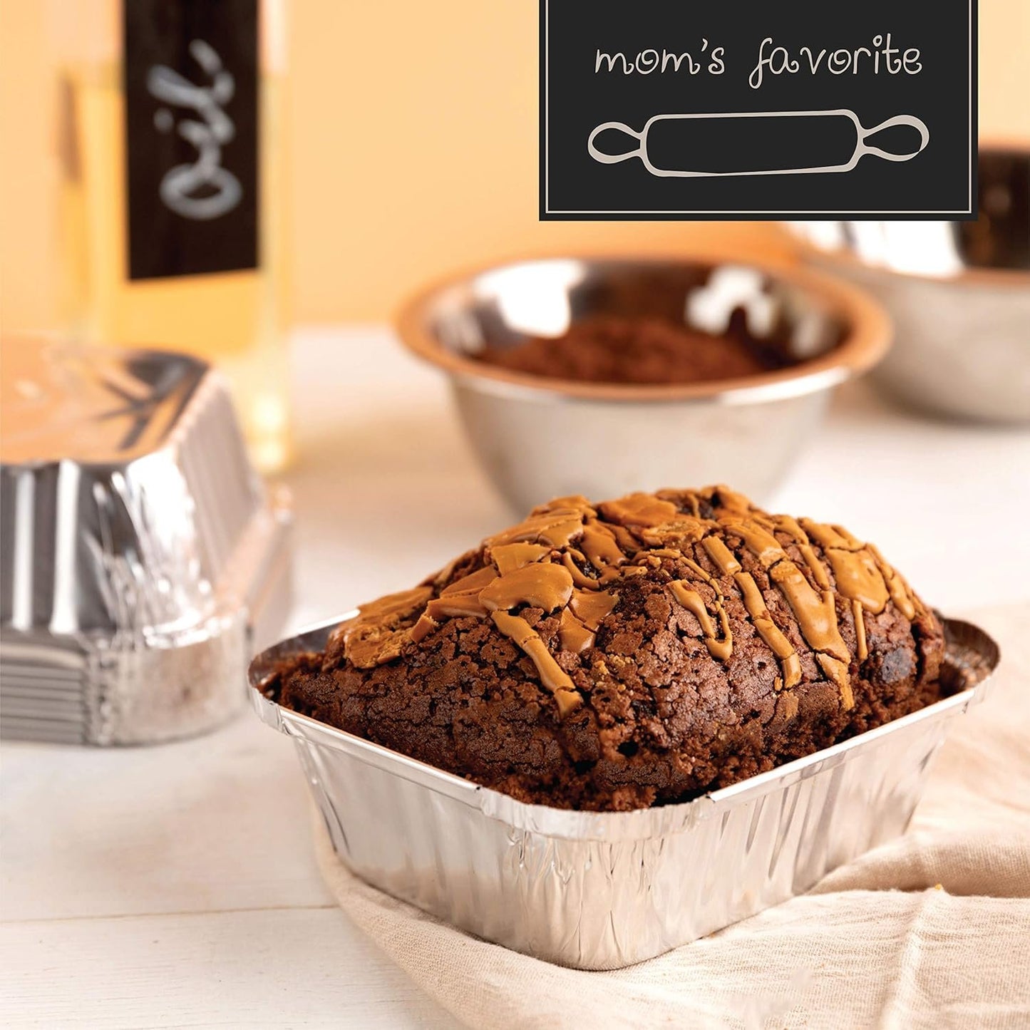 PLASTICPRO Disposable 1 LB Aluminum Takeout Tin Foil Baking Pans 5'' X 6'' X 2'' Inch Bakeware - Cookware Perfect for Baking Cakes,Brownies,Bread, Meatloaf, Lasagna, or Lunchbox, Pack of 20