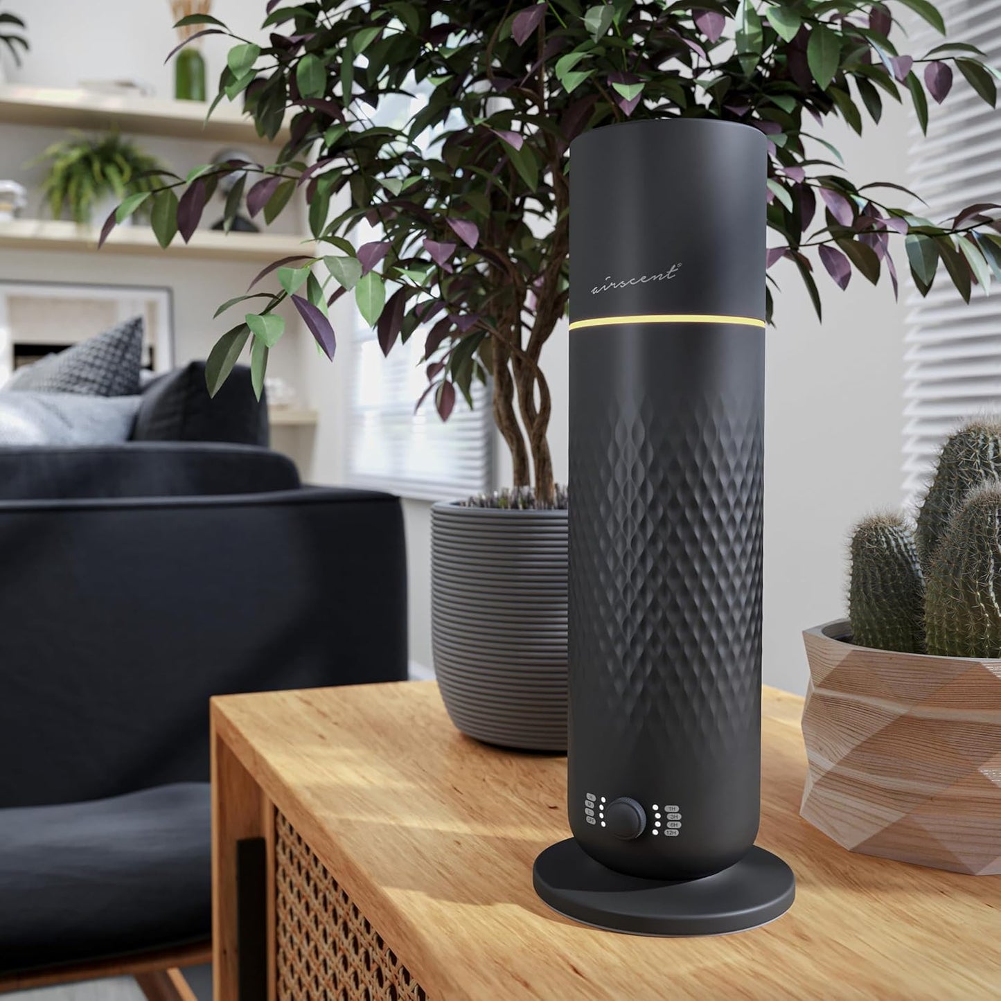 The AirScent Waterless Diffuser - Cold Air Scent Diffuser Oil Machine for Homes, Offices, Hotels and Spas - Fragrance Oil Aromatherapy Diffuser for Aesthetic Scenting - Color White - Capacity 120 mL