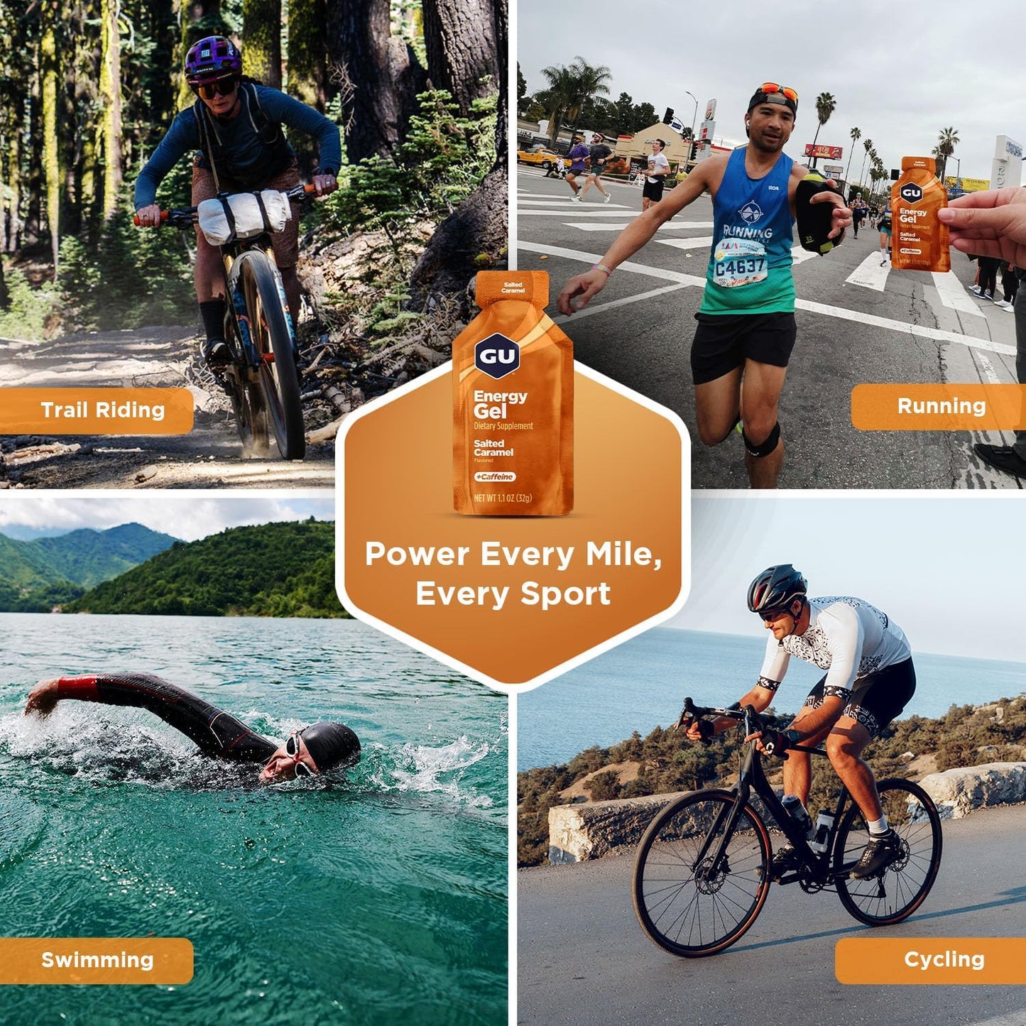 GU Energy - Energy Gels - Salted Caramel (with caffeine)
