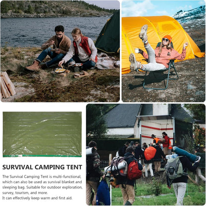Outanaya Emergency Survival Shelter Tent Multi Functional Camping Tent Thermal Blanket for Hiking and Emergency Situations Lightweight Compact