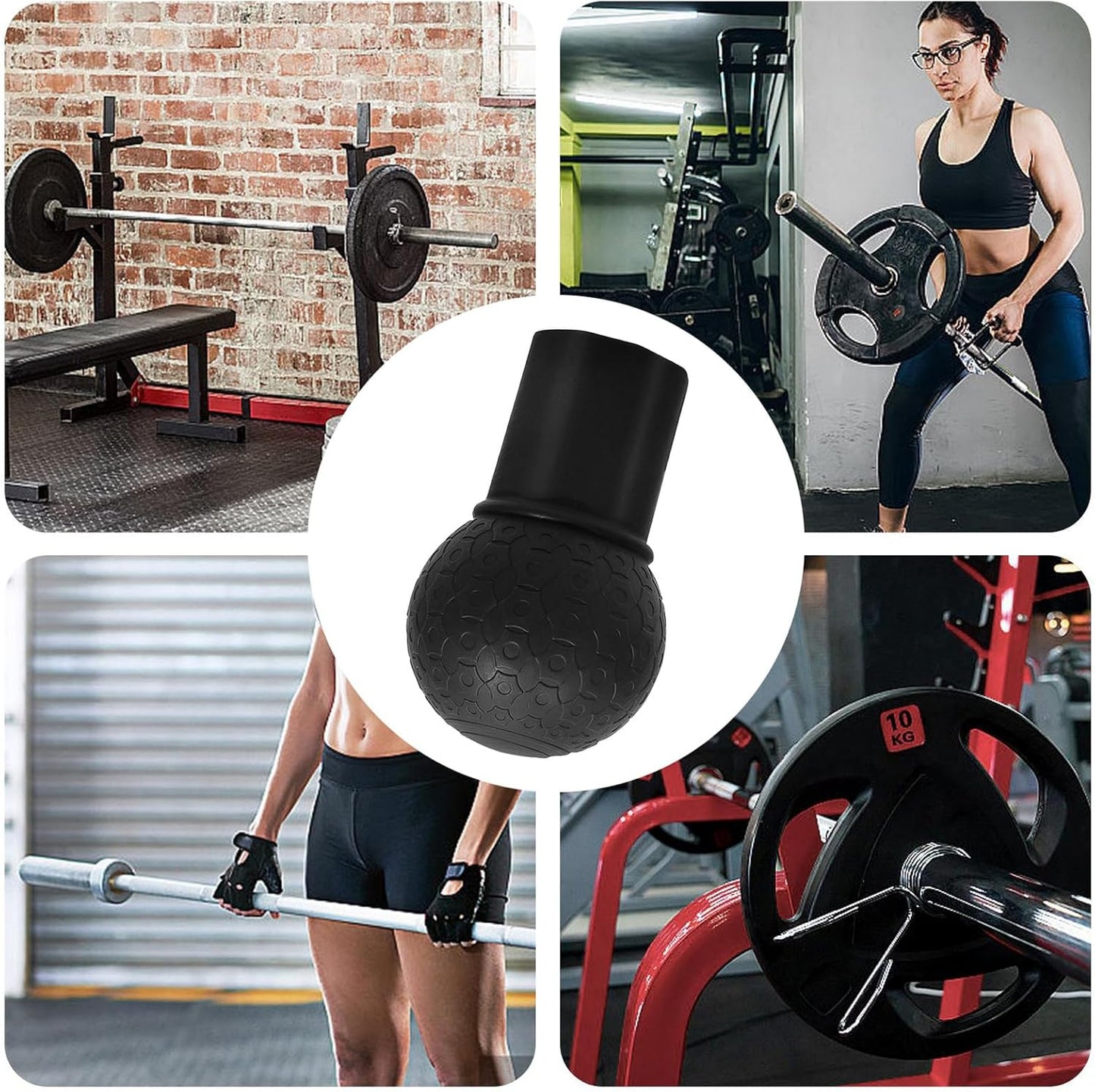 Barbell Land Mine Attachment - Natural Rubber Accessories for Gym | Anti-slip Land Mine Attachment for Barbell, Workout Home Gym Equipment