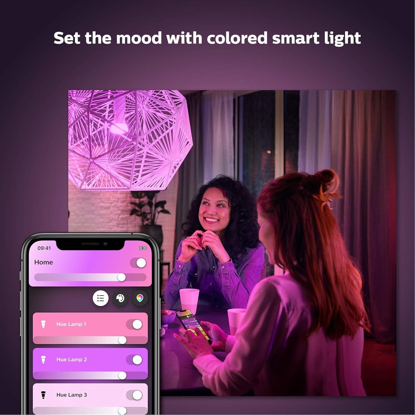 Philips Hue White and Color LED Smart Button Starter Kit, 3 A60 Smart Bulbs, 1 Smart Button and 1 Hue Hub (Compatible with Alexa, Apple HomeKit and Google Assistant)
