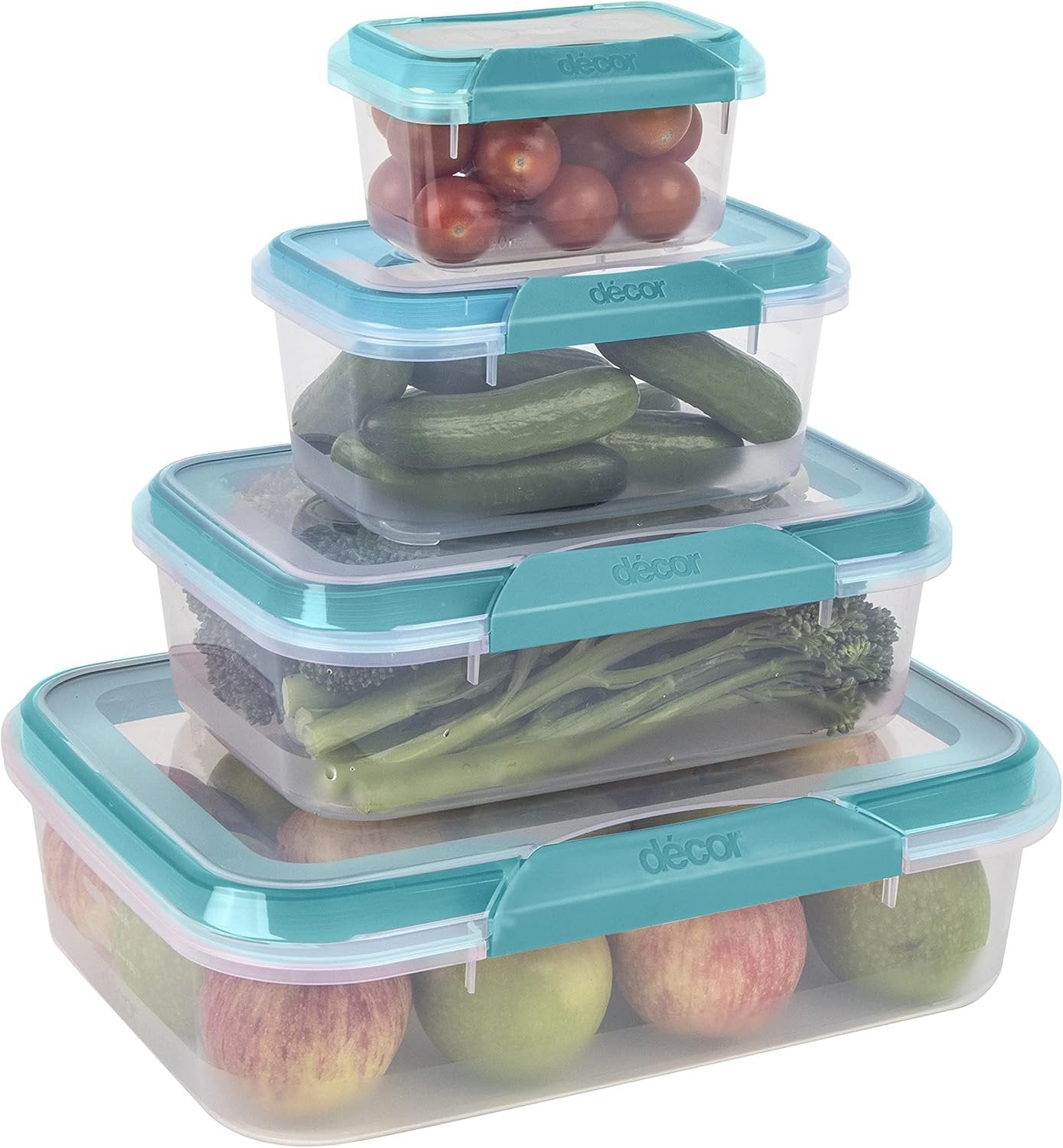 DÃ©cor Match-ups Clips | Food Storage Pantry Container | Ideal for Meal Prep | BPA Free | Dishwasher, Freezer & Microwave Safe, Polypropylene, 3L, Transparent, 232200-004
