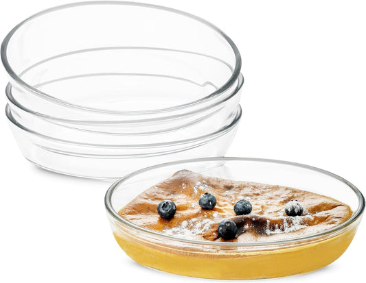 0.7 Liter Mini Glass Baking Dish for Oven, 8 x 5.4 inch, Small Glass Casserole Dishes, Single Serving Glass Pan for Cooking, Individual Portion Baking Pan, Glass Oven Bakeware For kitchen, 4 Pack