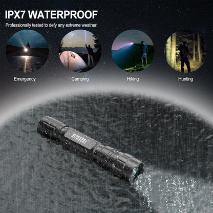 Feyachi 1500 Lumen Tactical Flashlight Rechargeable IPX7 Protection 4 Modes LED Weapon Light Mlok Flashlight Included with Pressure Switch