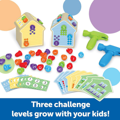 Learning Resources Number Nails Activity Set - 102 Pieces, Ages 4+ Toddler Learning Activities, Fine Motor Games for Kids, Math Games for Kids