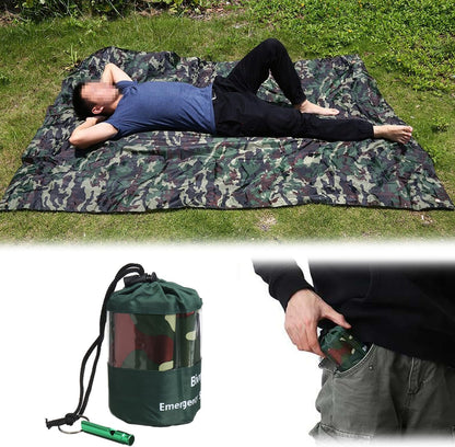 Emergency Sleeping Bag, Survival Sleeping Bag, Survival Bivouac Bag, First Aid Rescue Blankets, Waterproof Emergency Blanket, Warm Tube Tent, Ultralight, Heat Repellent, Cold Protection, Rescue Tent