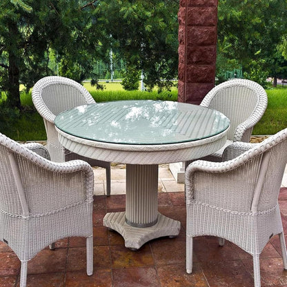 piano del tavolo da pranzo in vetro temperato.pian Tempered Glass Kitchen Table Top，Round Table Top Replacement，DIY Self-made Glass Table Tops For Coffee Tables, For Kithchen, Dining Room,(98CM(39INCH