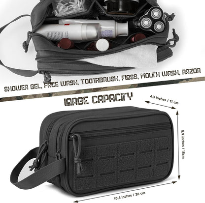 QT&QY Tactical Toiletry Bag for Men Hygiene Bag EDC Military Tool Molle Pouches Small Dopp Kit Mens Shaving Kit Travel Shower Bags