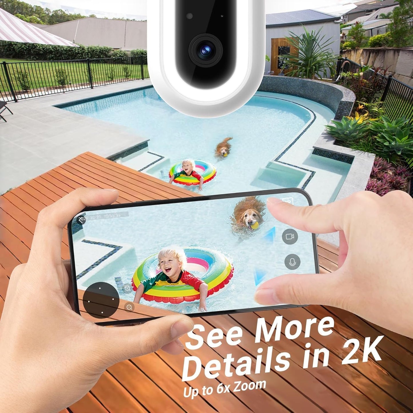 Laview 2K Solar Security Cameras Wireless Outdoor, Rechargeable Battery Wifi Cameras for Home Security with Spotlight Color Night Vision,Siren Alarm,AI Human Detection,IP65,2-Way Talk,Cloud/SD Storage
