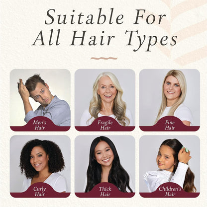 Manta Anti Breakage Hair Brush, Gentle Wet & Dry Hair Detangler Hairbrush for All Hair Types, Soft Scalp Shower Hair Brush, Promote Healthy Hair Growth, Hairbrushes for Women Men, Burgundy