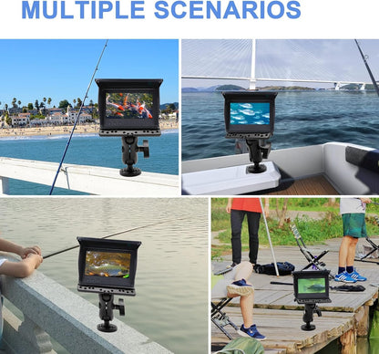 MDEOOSKY Fish Finder Mount Base, Bracket, Mounting Plate - Medium Arm Marine Electronic Mount, Adjustable Rack Replacement for Garmin GPSMAP Striker 5 Plus 5cv