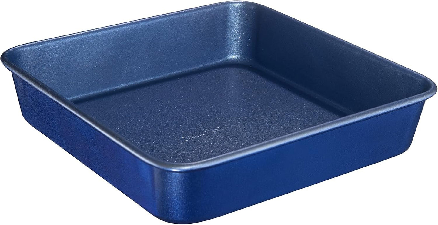 Granitestone Bakeware Square Baking Pan, Nonstick Square Cake Pan, Dishwasher Safe 9 x 9 Baking Pan, Metal Utensil Safe Bake Pan, No warp, Even Heating, Healthy & Toxin Free Square Pan- 9.5” x 2”