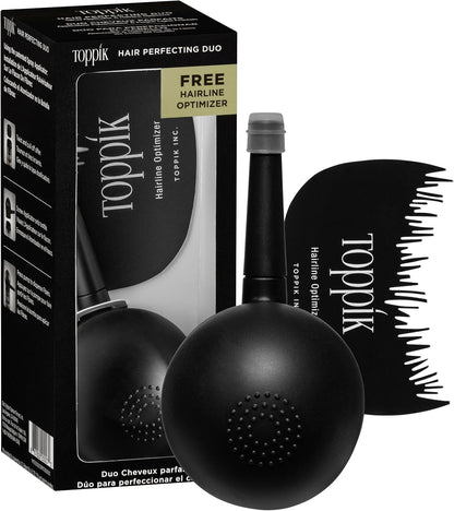 Toppik Hair Perfecting Duo - Hides Extension Tracks - Natural & Fuller Look - Organic Keratin - Easy to Apply - For Men & Women - Hairline Care - Hair Loss Products - Hairline Optimiser - 27.5g