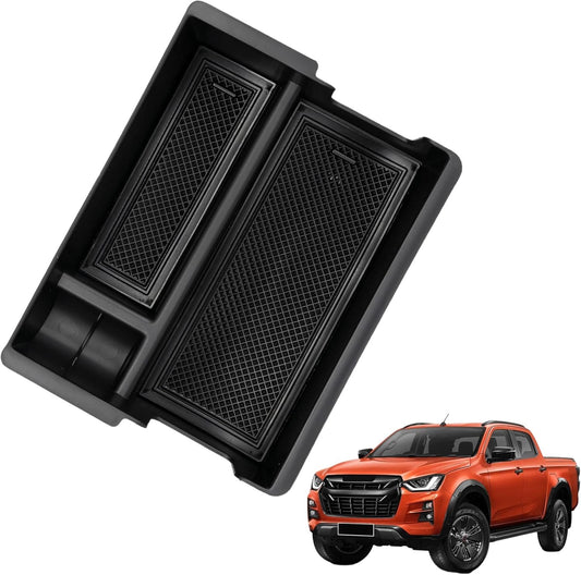 FANGXIN Interior Central Armrest Storage Box Center Console Organizer Container Pallet Coin Tray Phone Holder for Isuzu for D-Max 2021 2022