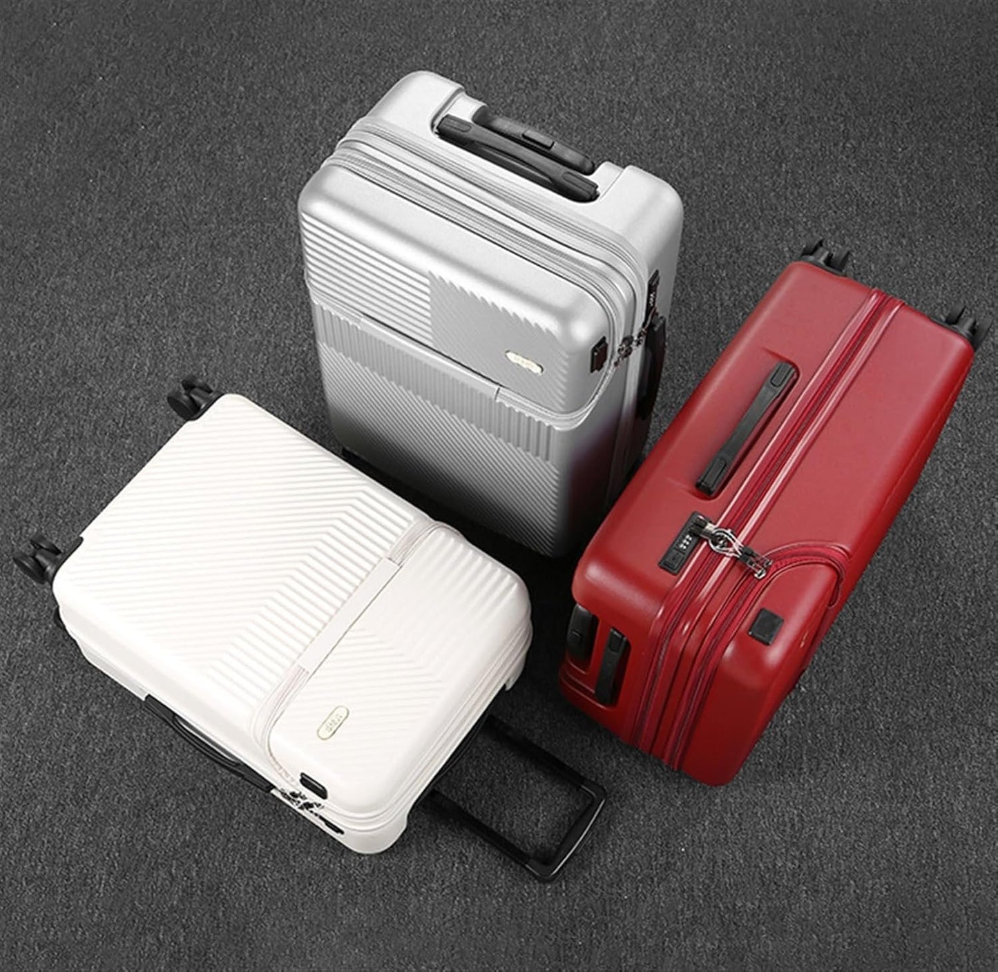 ASHSDI Suitcase Luggage Suitcase Suitcase Suitcase with USB Charging Port TSA Combination Lock Wheel Universal for Travel Luggage Trolley Luggage, d