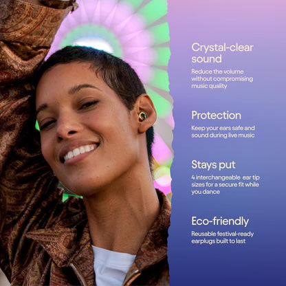 Loop x Coachella Experience 2 Earplugs – Hearing Protection for Concerts & Festivals, Live Music – 17dB Noise Reduction