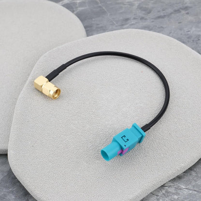 YINETTECH Fakra Z Male to 90 Degree SMA Male Car GPS Antenna Adapter Cable 15cm Wire