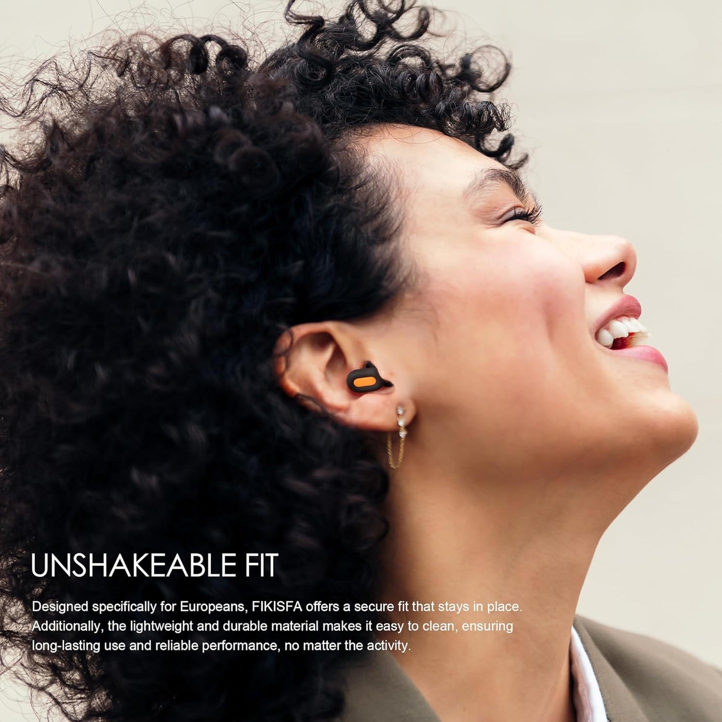 FIKISFA Ear Plugs for Sleeping - 35dB Noise Reducing, Baby-Safe Level Silicone, Custom Fit (8 Tips in XS/S/M/L) - Track-Orange Design for Sleep, Travel, Focus & Concerts