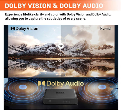 Kinhank Android 11.0 TV Box, G1 Smart TV Box Compatible with Google Netflix Certified, Streaming Media Player, Ultra 4K HDR 10+, WiFi 6, BT 5.0, DolbyAudio & Dolby Vision, Voice Control