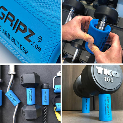 Fat Gripz Pro - The Simple Proven Way To Get Big Biceps & Forearms Fast (Winner of 3 Men’s Health Magazine Awards) (2.25” Outer Diameter)