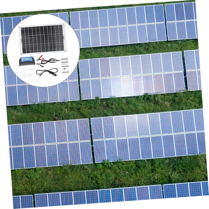 KONTONTY 1set Portable Solar Panel Kit for Camping Hiking and Power Lightweight High Conversion Efficiency Suitable for Rvs Cars and Outdoor Activities