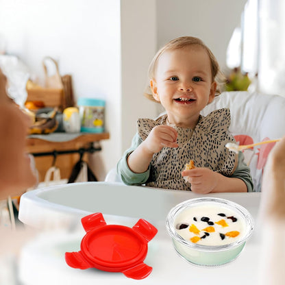 ARSUK Small Glass Food Storage Container With Lids 200ml/7oz - 6PCS Glass Mixing Bowls Set - Mean Prep Containers - Leakproof & Airtight, BPA-Free, Microwave, Oven & Freezer Safe