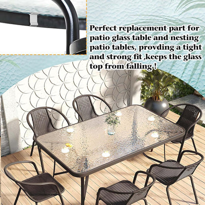 Wenfan 30 Pcs Table Rim Clips 1.26x0.79 Nylon Patio Table Clips for Glass and Acrylic Table Tops White Patio Furniture Clips - Help Support Tabletops in Rim