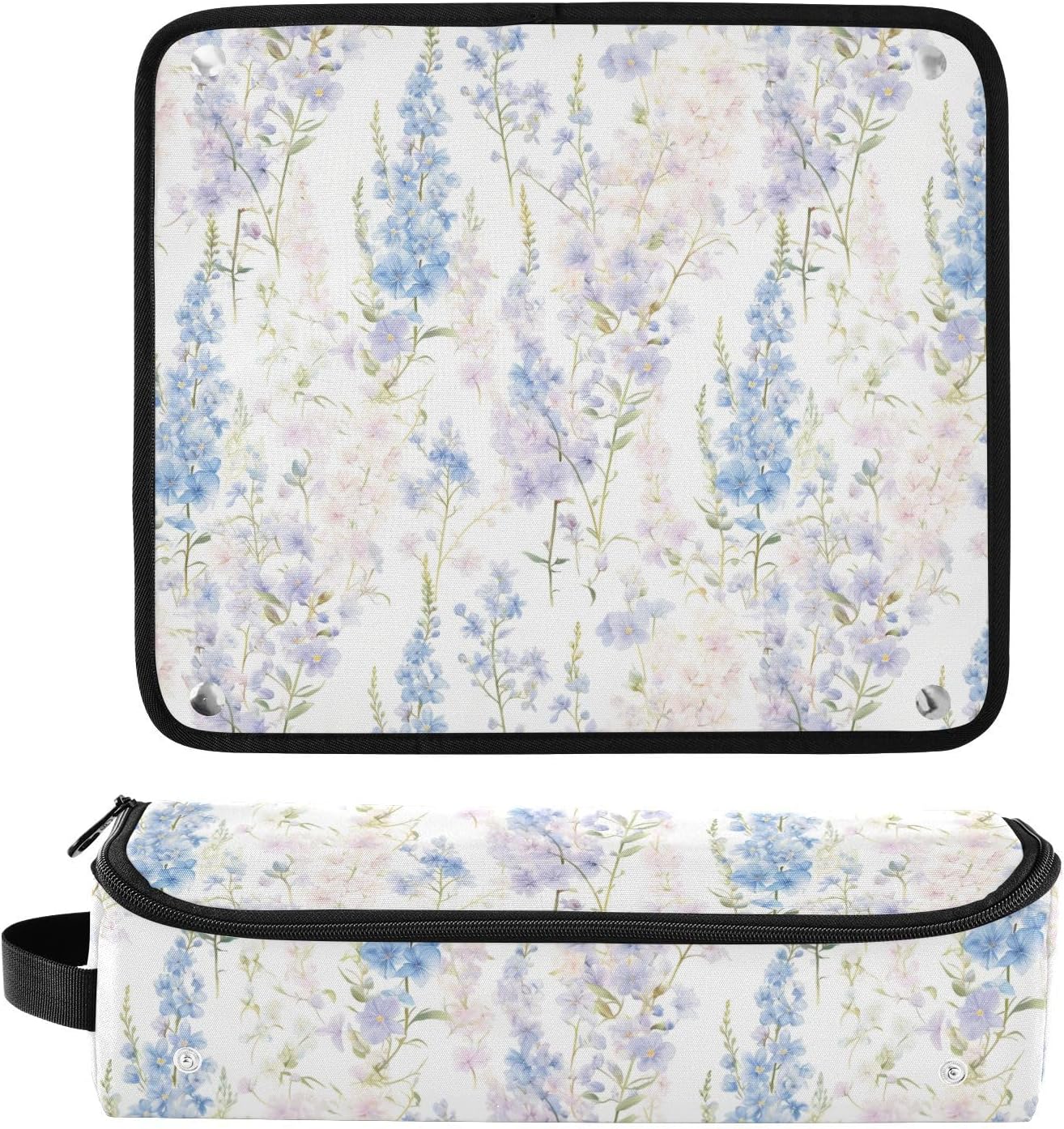 Organizzatore 2 in 1 per strumenti per capelli, con tappetino rimovibile resistente al calore, custodia da viaggio a doppio strato per utensili caldi e accessori per la cura dei capelli, borsa da
