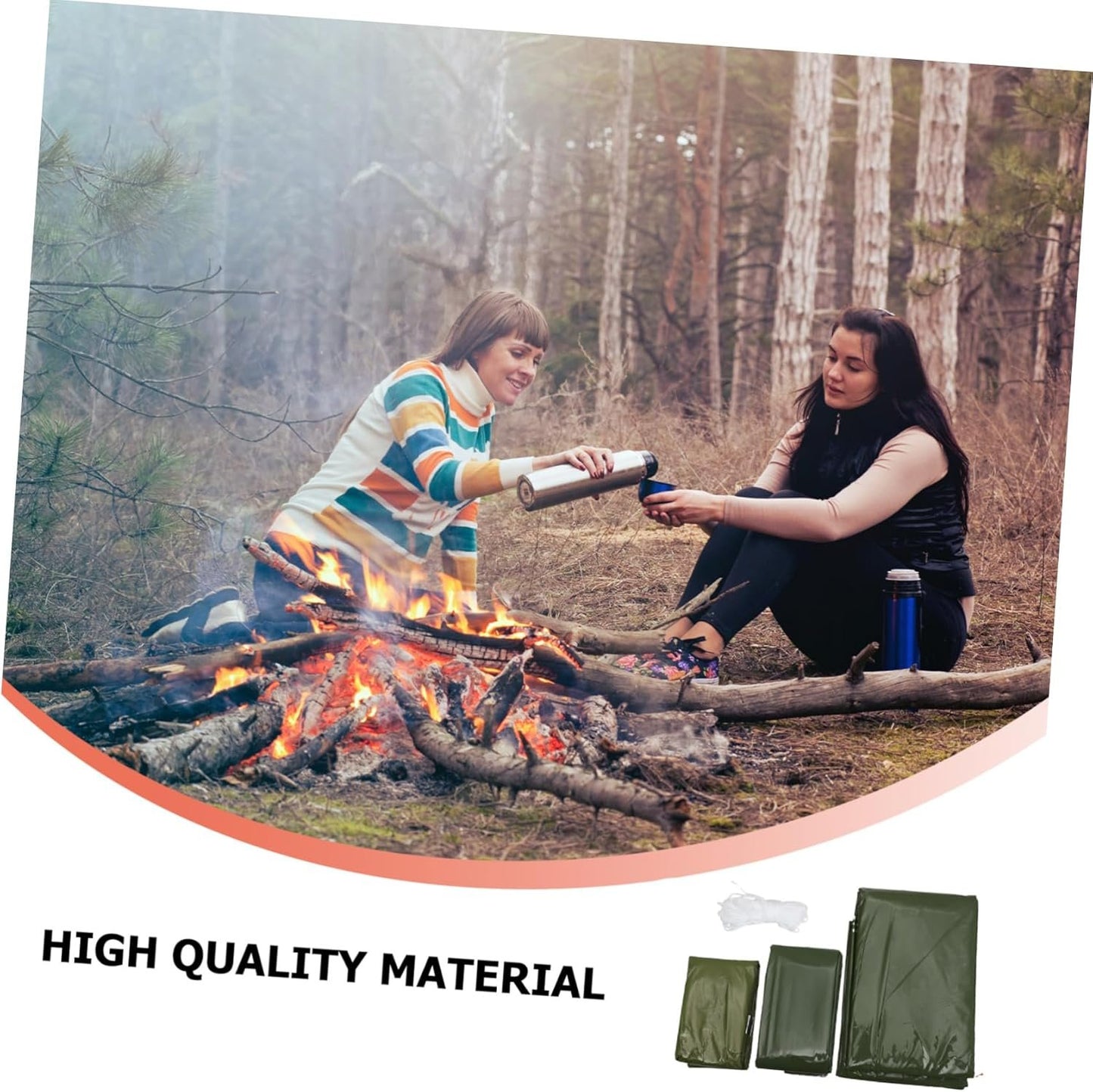 Emergency Tent Set Outdoor Camping Tent Sleeping Pouch Emergency Sleeping Bag Camping Tents Camping Sleeping Blanket Travel Pe Tear-Resistant Material Blanket Insulation