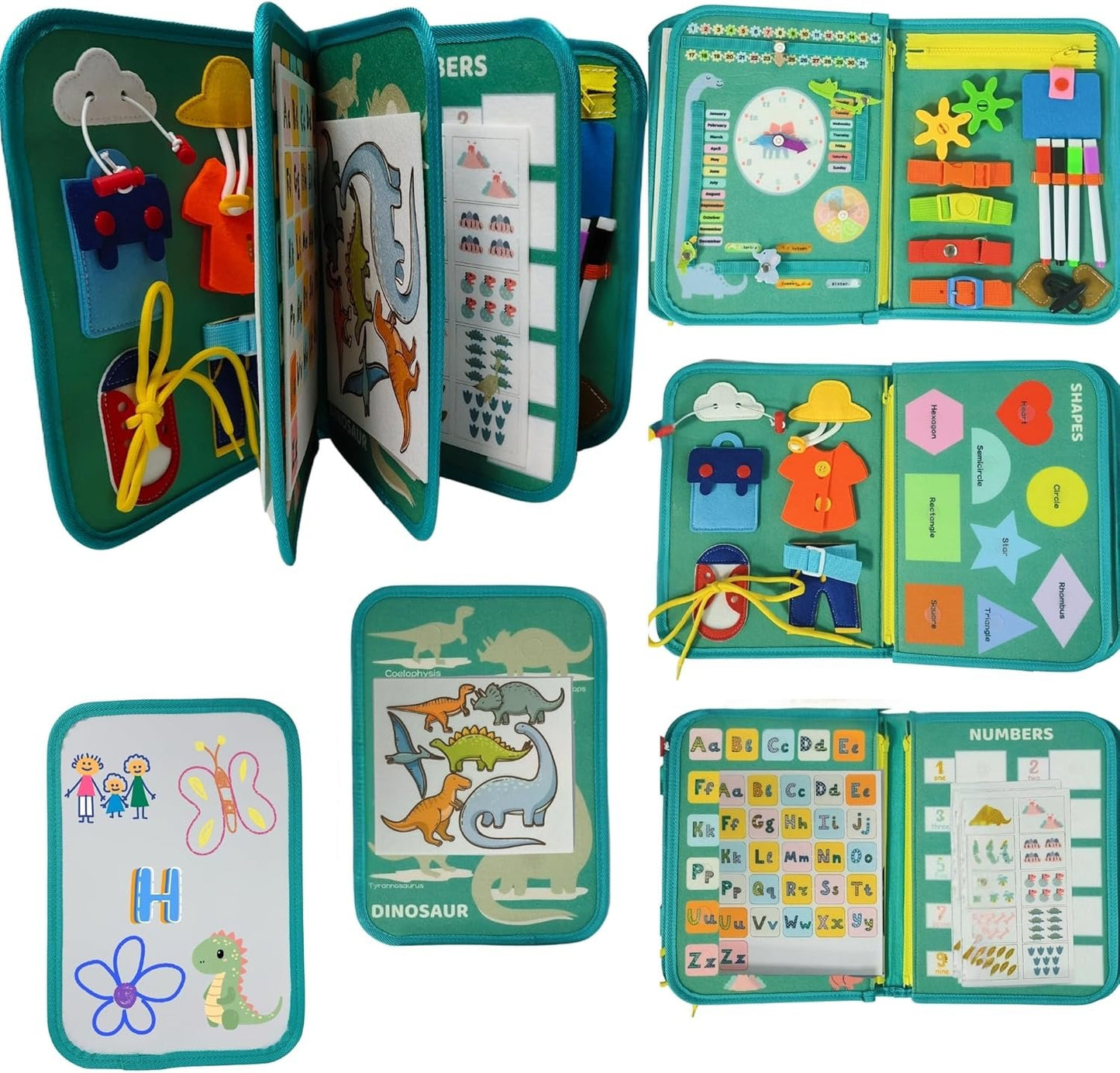 Hohhoo Busy Board, Sensory&Montessori Toys for Toddlers, Preschool Learning&Education Activity Table,Quiet Book for Kids&Autism, Travel Toys for Babies, Birthday Gifts for Boys&Girls 34567 Old Year