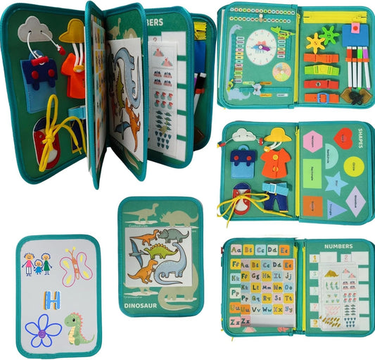 Hohhoo Busy Board, Sensory&Montessori Toys for Toddlers, Preschool Learning&Education Activity Table,Quiet Book for Kids&Autism, Travel Toys for Babies, Birthday Gifts for Boys&Girls 34567 Old Year