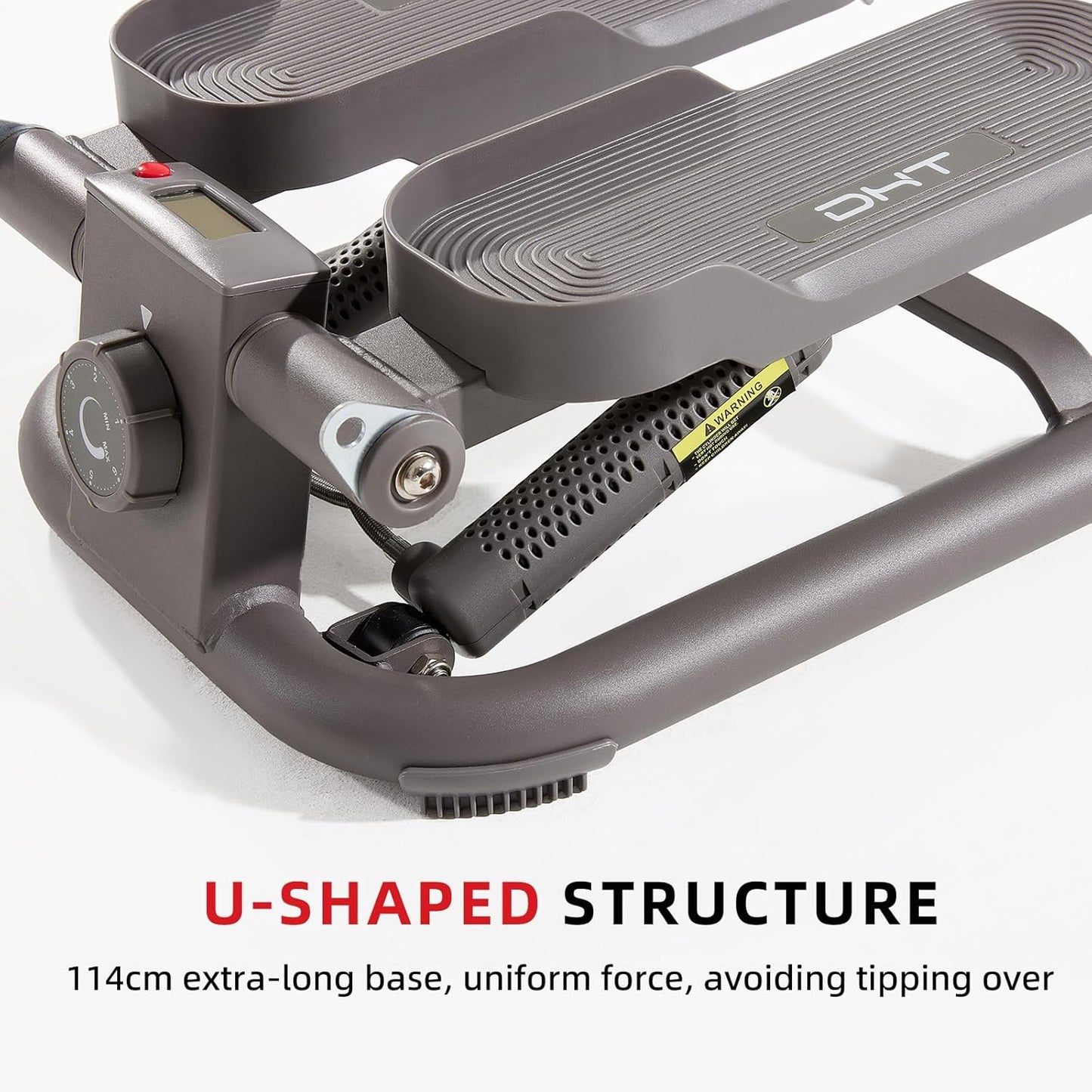 DHT,Stair Stepper with Resistance Band and Calories Count, Mini Stepper for Exercise，Health & Fitness Exercise Stepping Machine for Exercise Fitness Office Home Workout Equipment