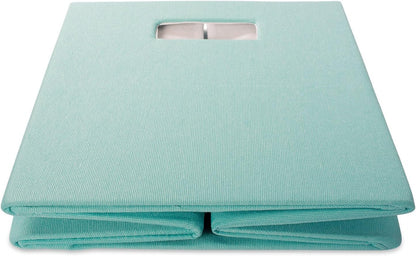 DII Hard Sided Collapsible Fabric Storage Container for Nursery, Offices, & Home Organization, (11x11x11)-Solid Aqua
