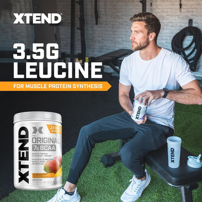 Scivation XTEND Original BCAA Powder | Sugar Free Post Workout Muscle Recovery Drink with Amino Acids | 7g BCAAs for Men & Women | 30 Servings, Mango Madness - 420g
