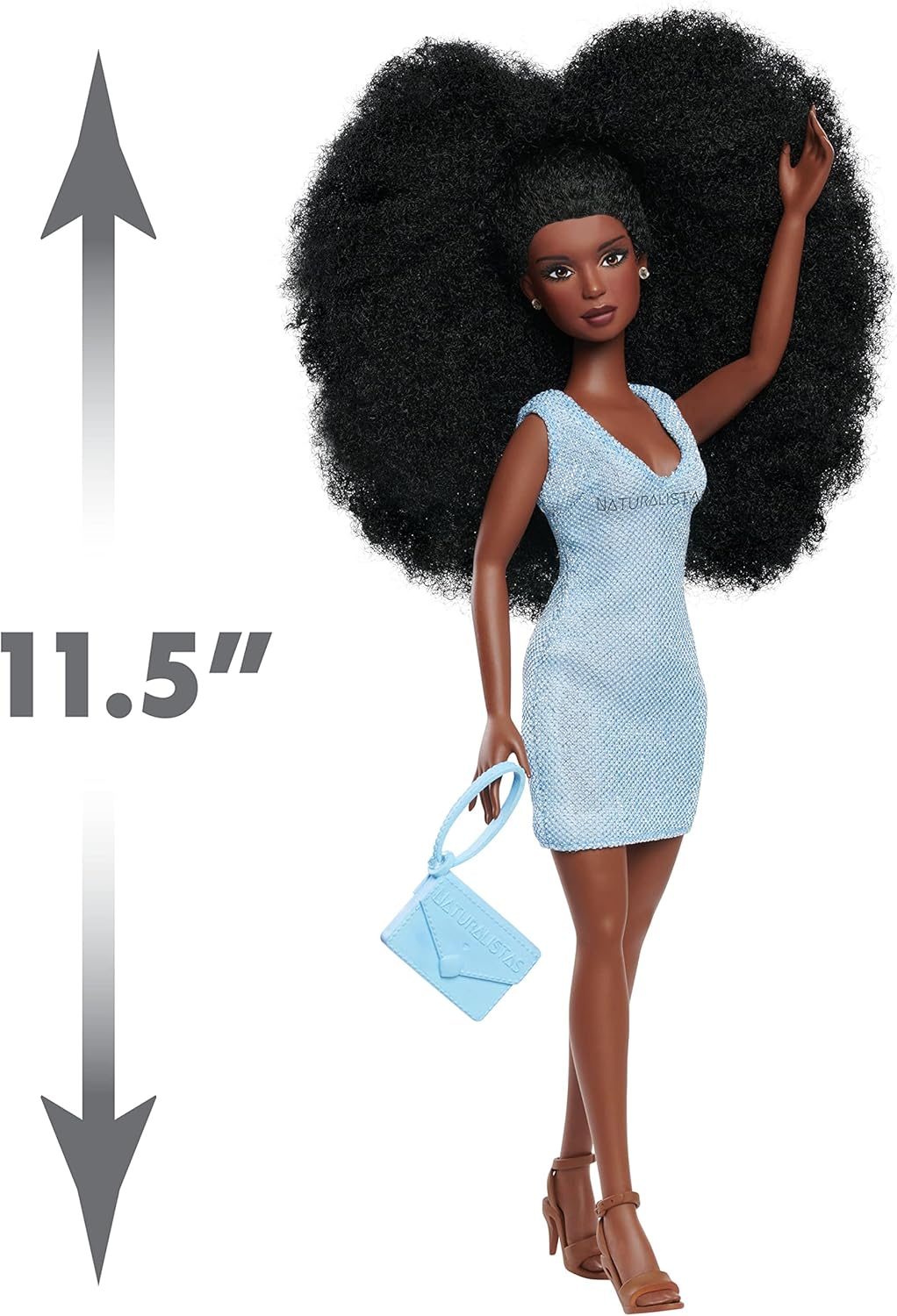 Just Play Naturalistas Liya Doll and Accessories 4C Textured Hair - Deep Brown Skin Tone - Designed and Developed by Purpose Toys
