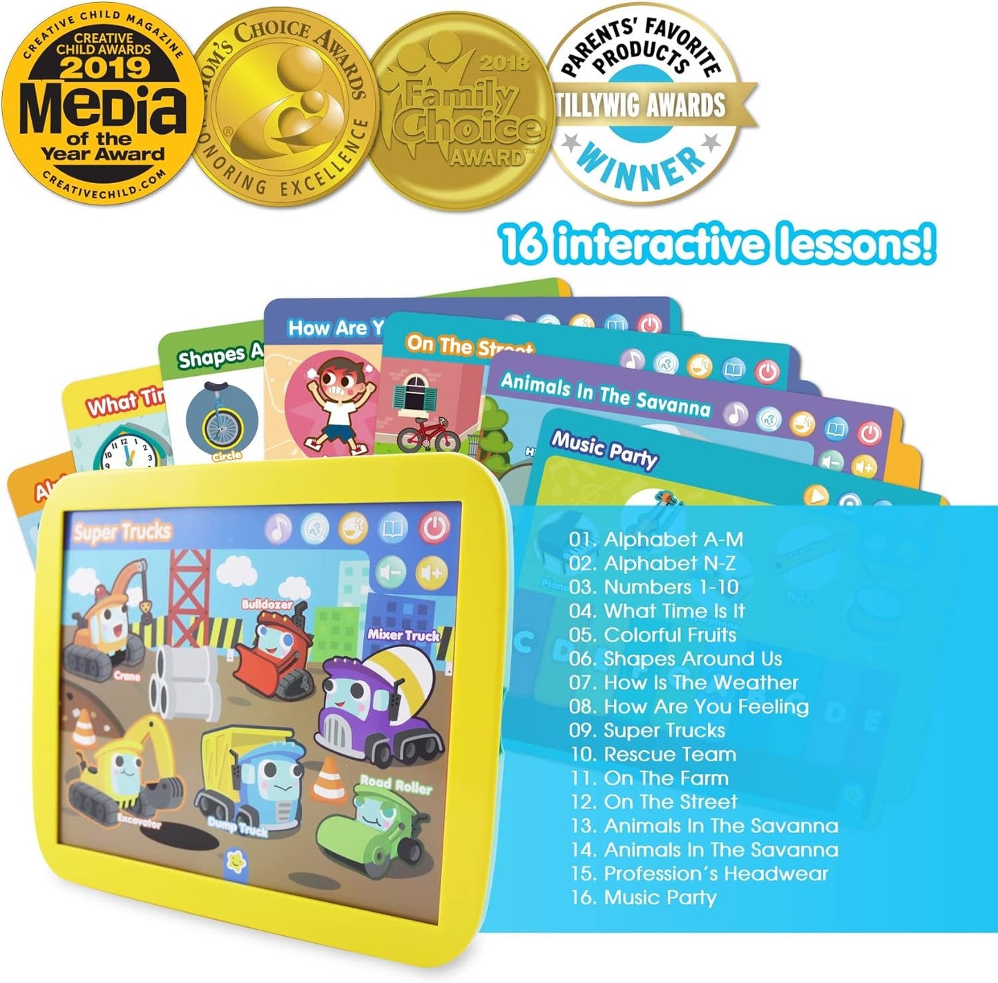 Best Learning INNO PAD Smart Fun Lessons - Educational Tablet Toy to Learn The Alphabet, Numbers, Colours, Shapes, Animals, Transport for Toddlers Aged 2 to 5 Years | Ideal Birthday Gift